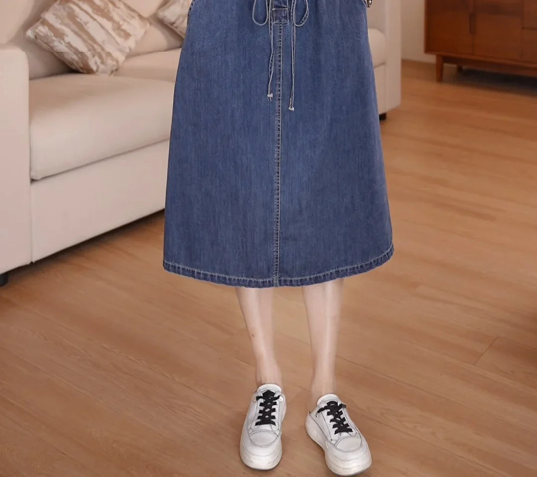 The Capri Button-Front Denim Dress