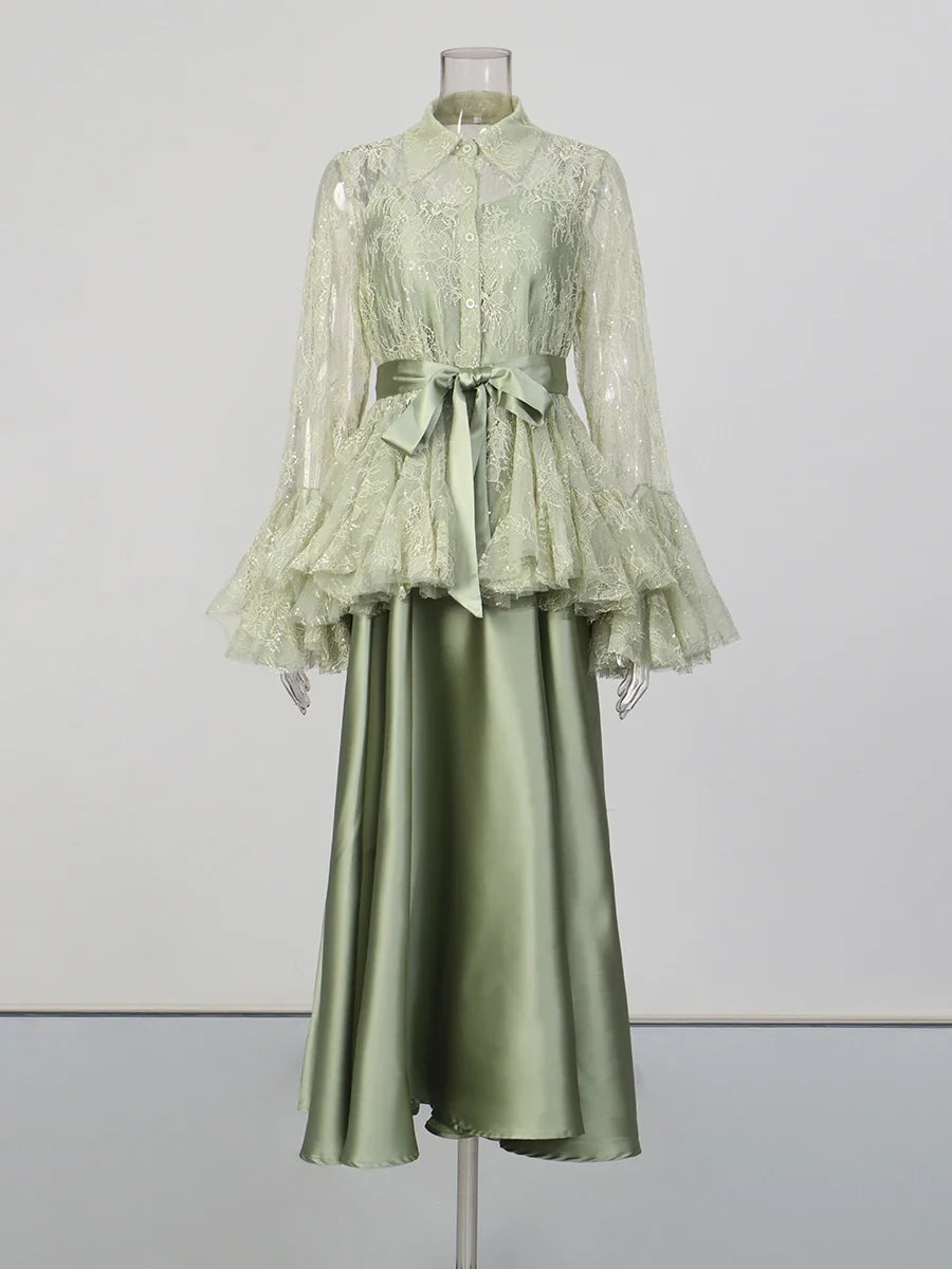 The Genevieve Lace Layered Dress Set from the Soft & Sophisticated at Lavishly Me