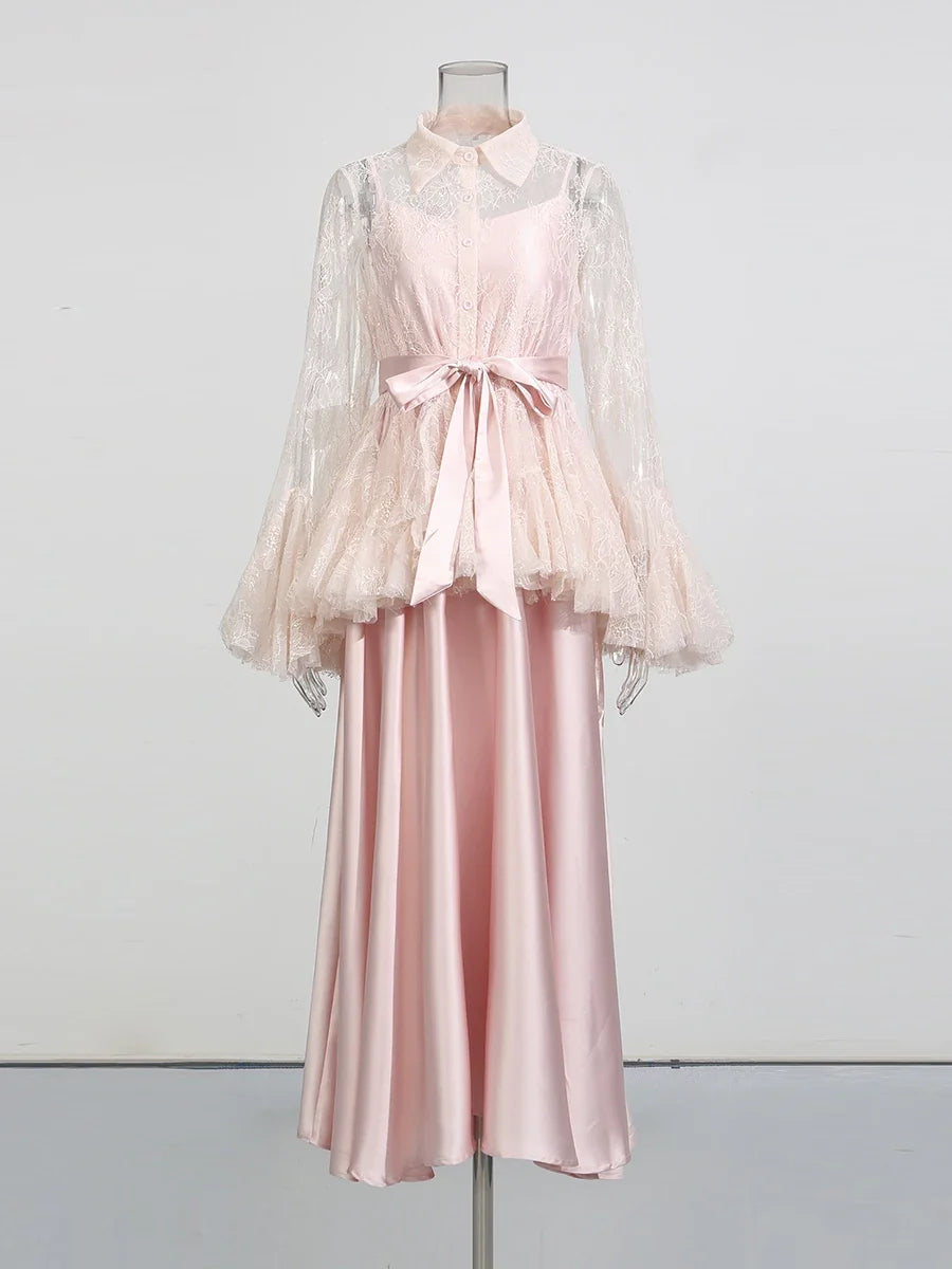 The Genevieve Lace Layered Dress Set from the Soft & Sophisticated at Lavishly Me