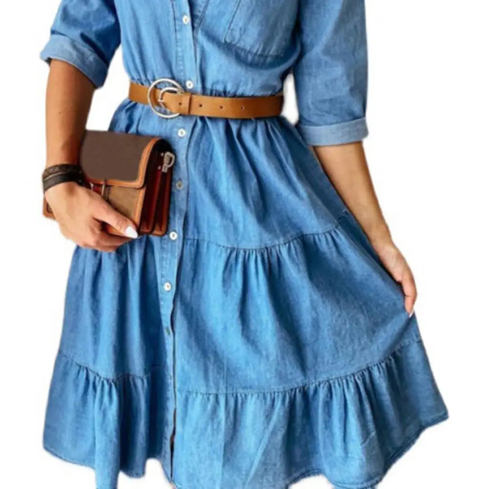 The Portofino Belted Denim Dress from the Lavishly Me Edit at Lavishly Me