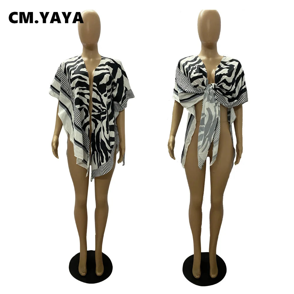 The Zaria Zebra Tie-Front Blouse from the Lavishly Me Edit at Lavishly Me