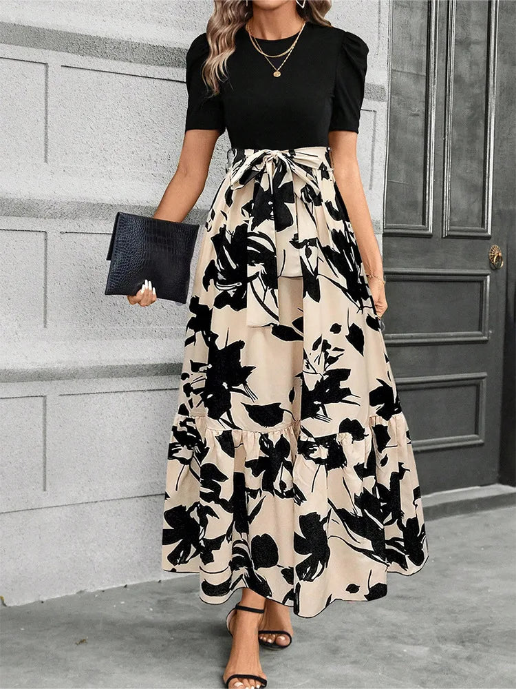 The Provence Floral Lace-Up Maxi Dress from the Soft & Sophisticated at Lavishly Me