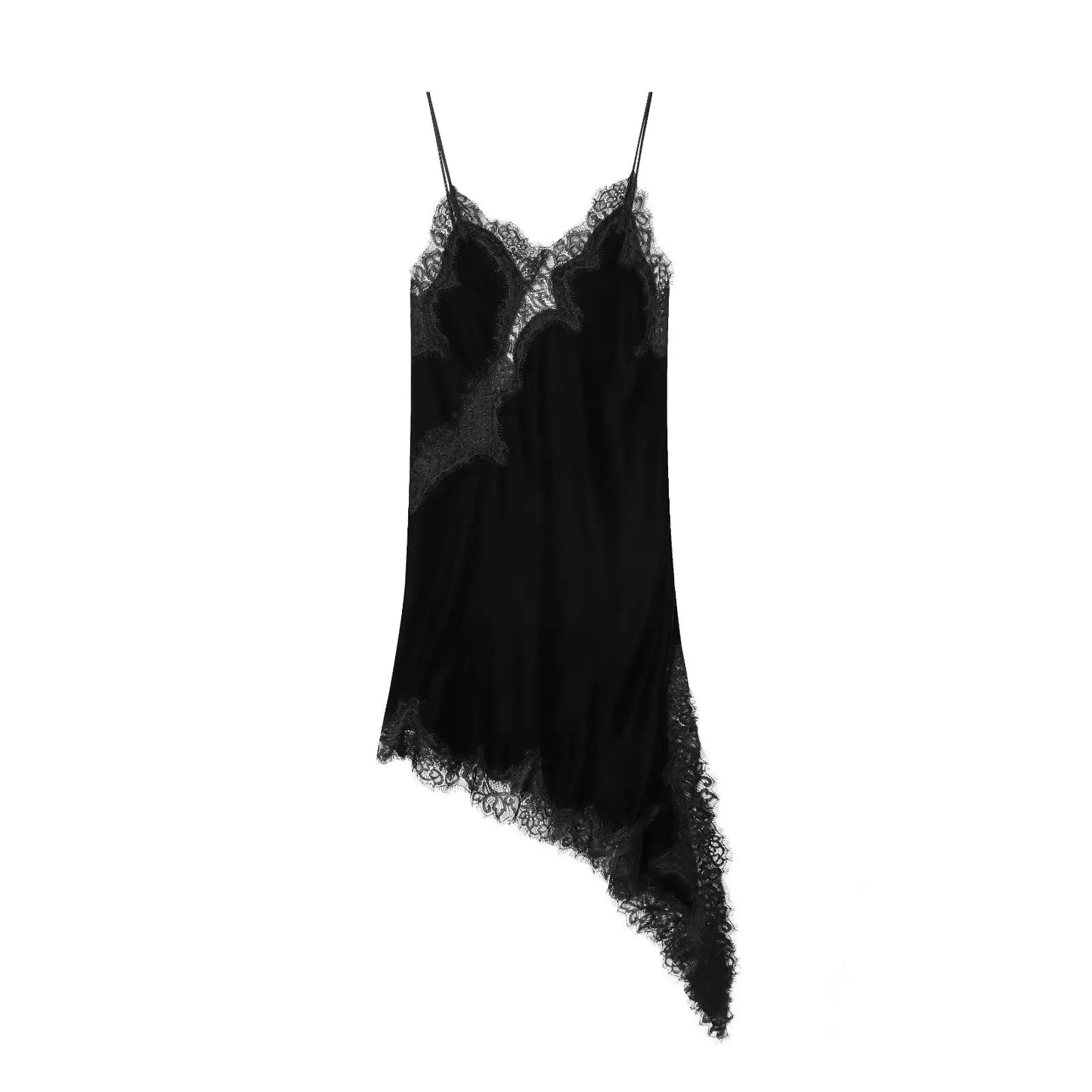 The Amélie Lace Satin Mini Dress from the After Dark at Lavishly Me