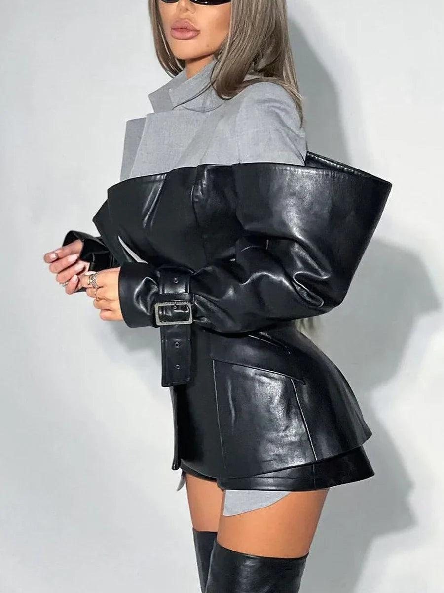 The Milan Colorblock Leather Jacket from the Lavishly Me Edit at Lavishly Me