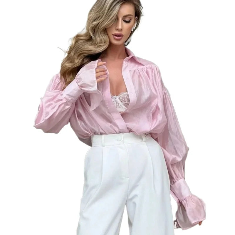 The Bellamy Flare-Sleeve Blouse