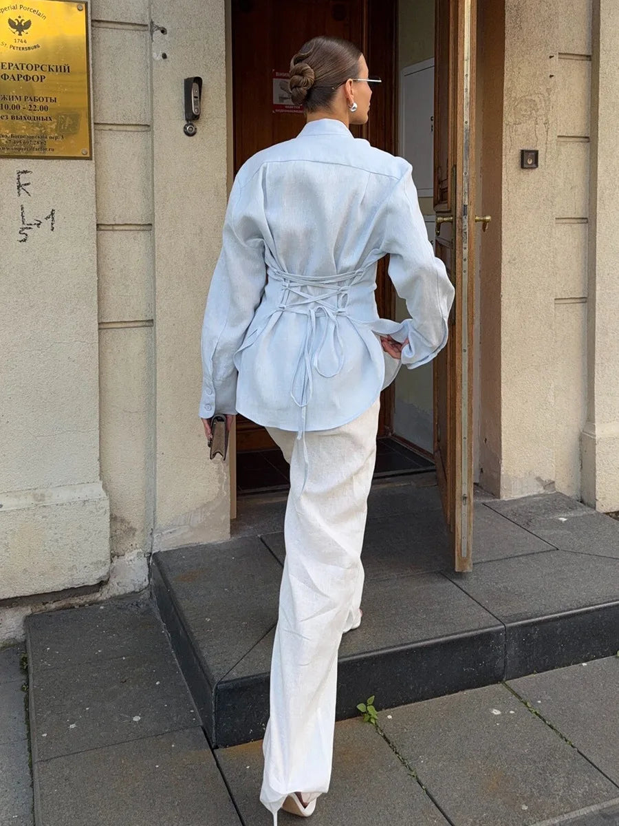 The Valencia Tie-Waist Blouse