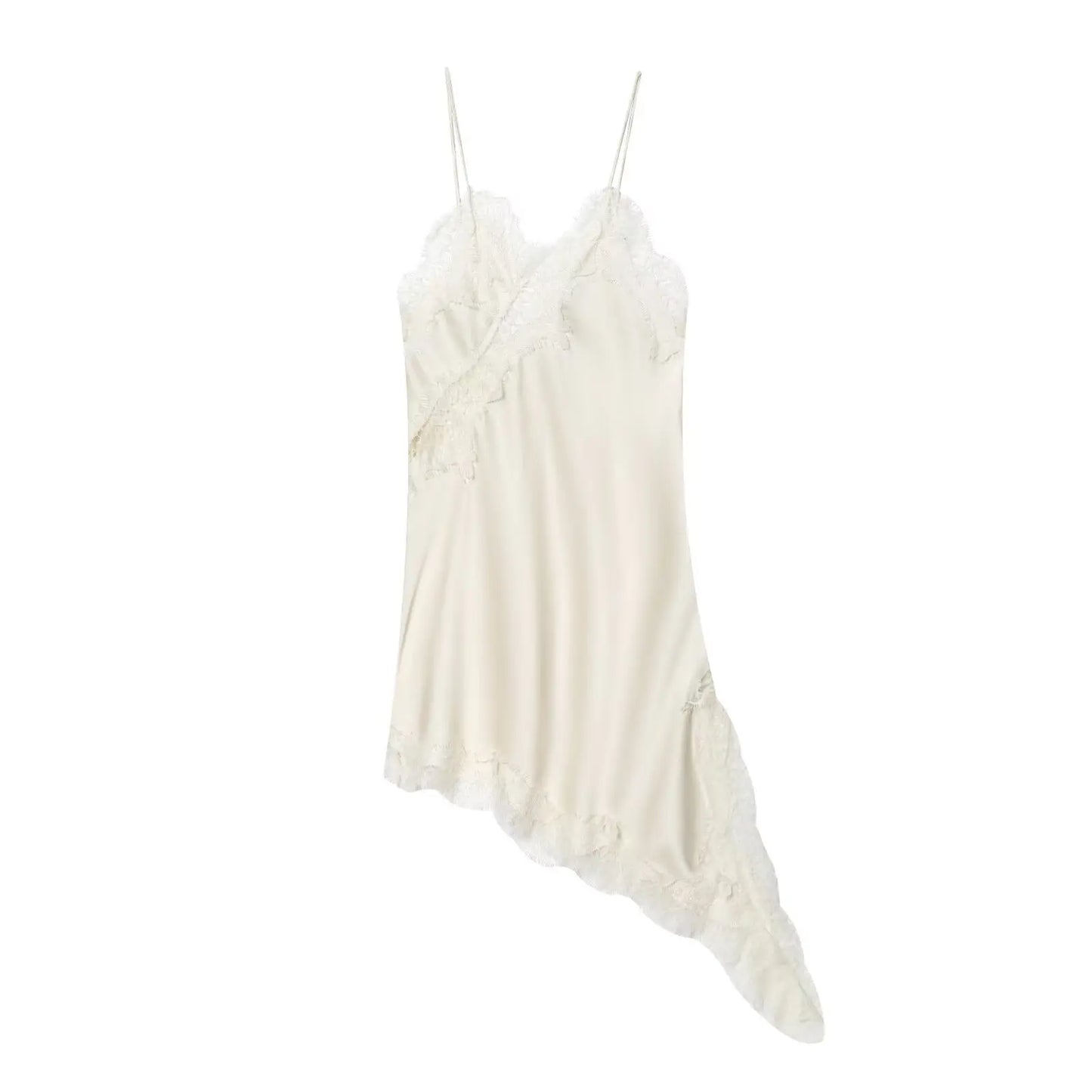 The Amélie Lace Satin Mini Dress from the After Dark at Lavishly Me