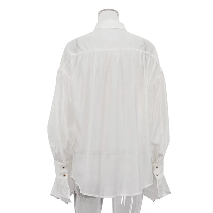 The Bellamy Flare-Sleeve Blouse