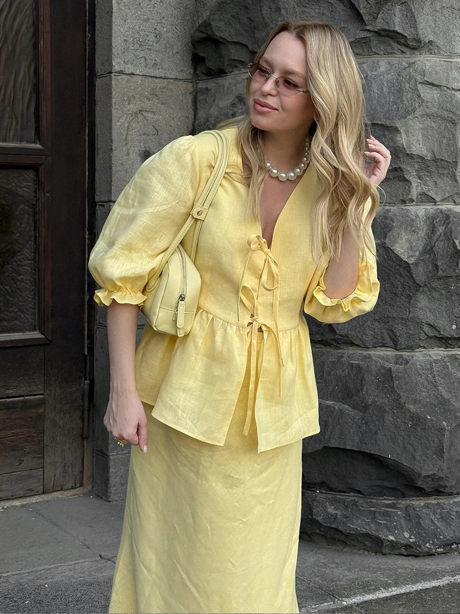 The Savannah Cotton Skirt Set from the Everyday Luxe at Lavishly Me