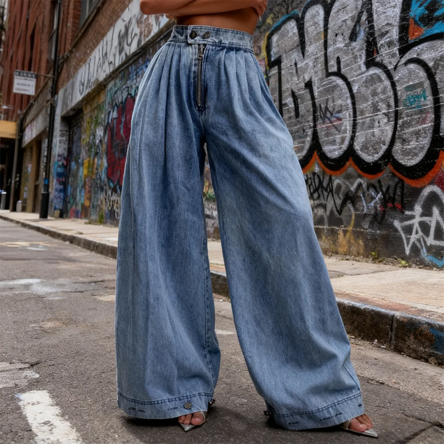 The Uptown Harem Denim Trousers