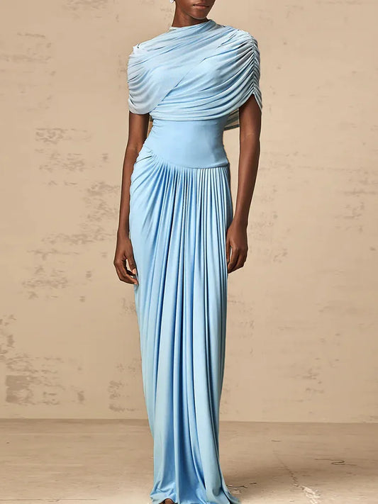The Emilia Pleated Column Dress from the Lavishly Me Edit at Lavishly Me