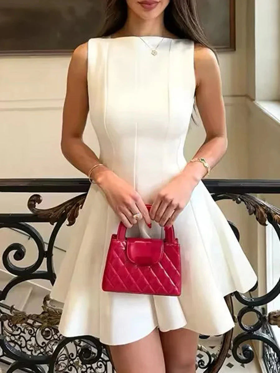 The Camille O-Neck Mini Dress