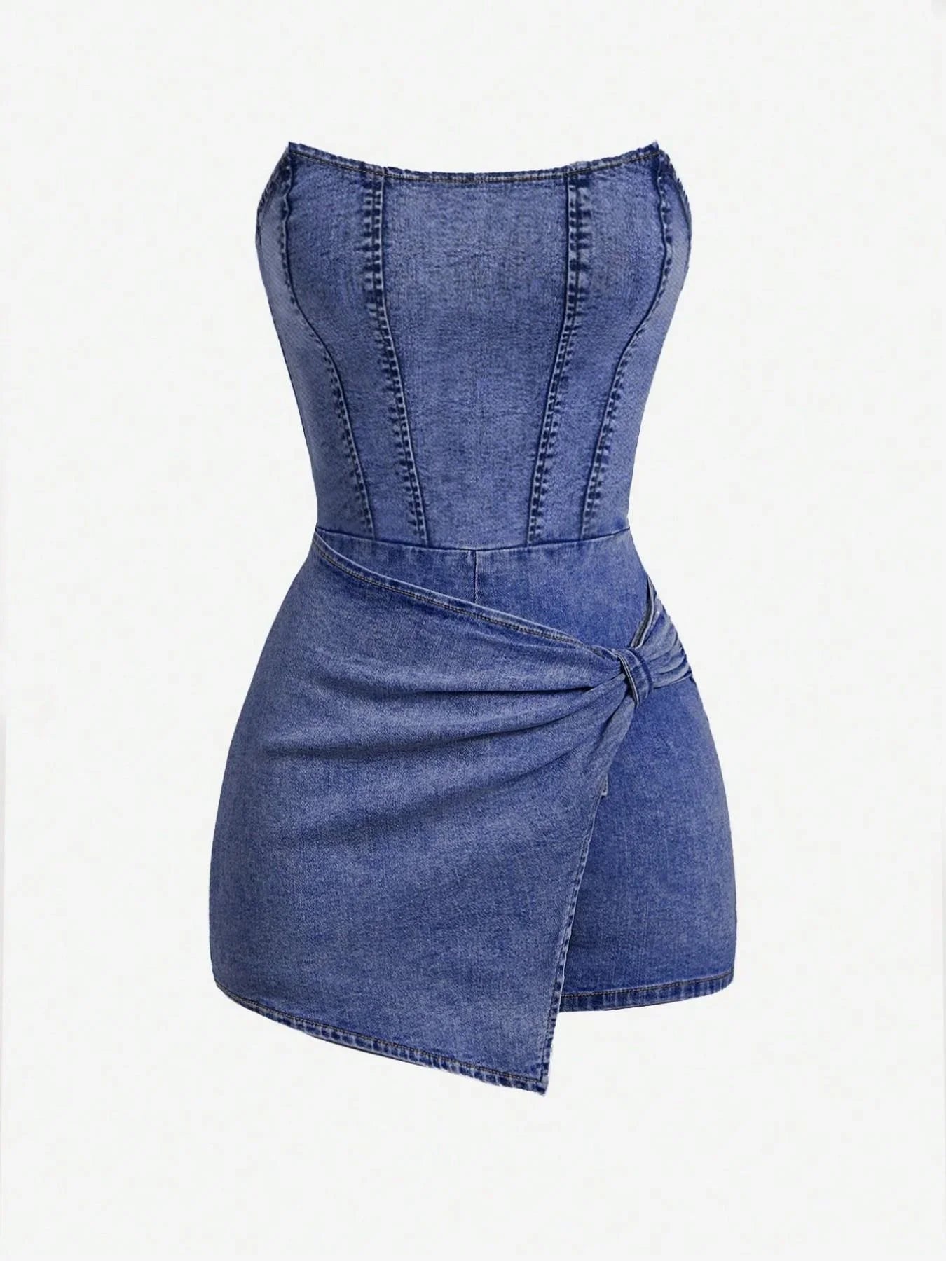 The Riviera Twist Denim Dress