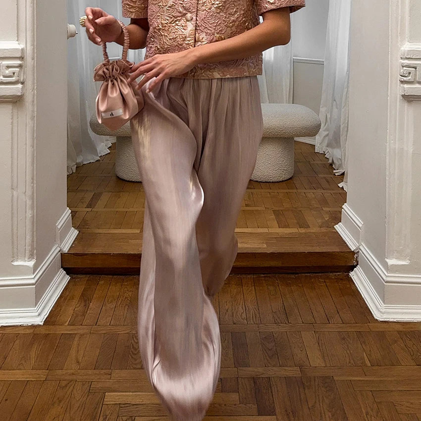 The Blush Pleated Balloon Trousers from the Boss Energy at Lavishly Me