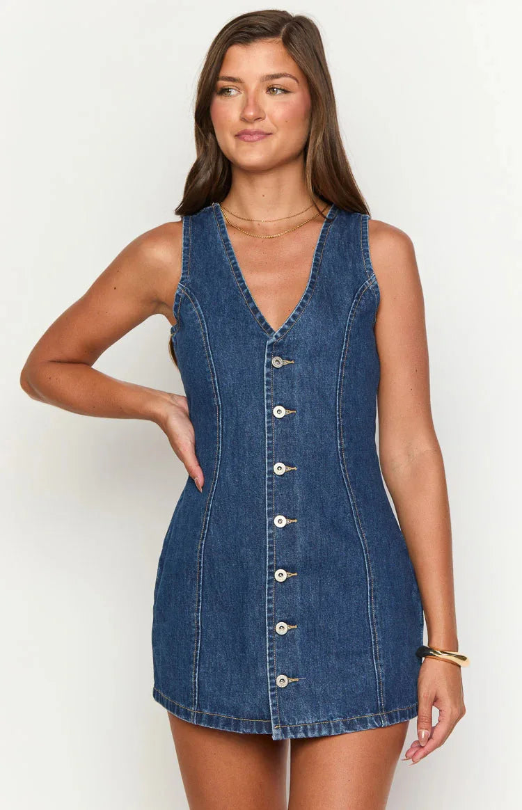 The Milano Denim Midi Dress from the Lavishly Me Edit at Lavishly Me