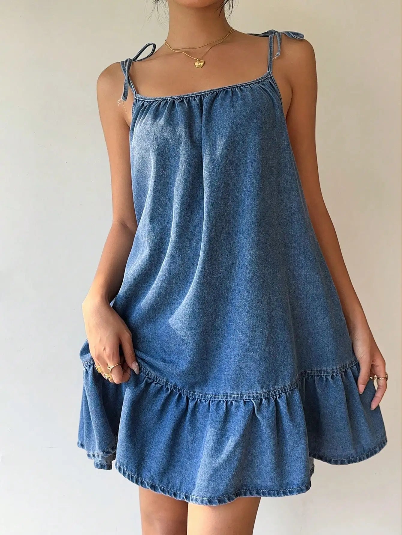 The St. Tropez Bandeau Denim Dress