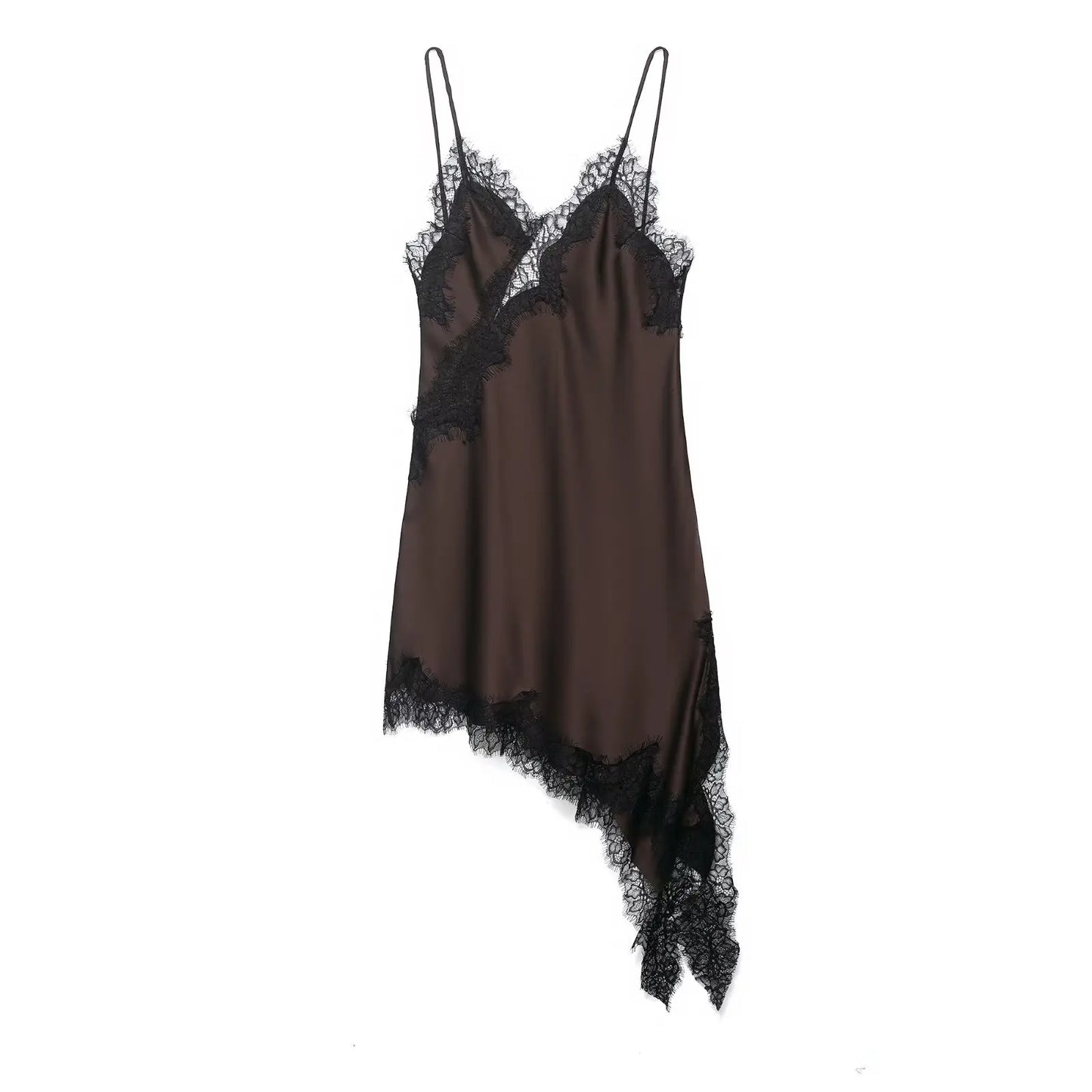 The Amélie Lace Satin Mini Dress from the After Dark at Lavishly Me