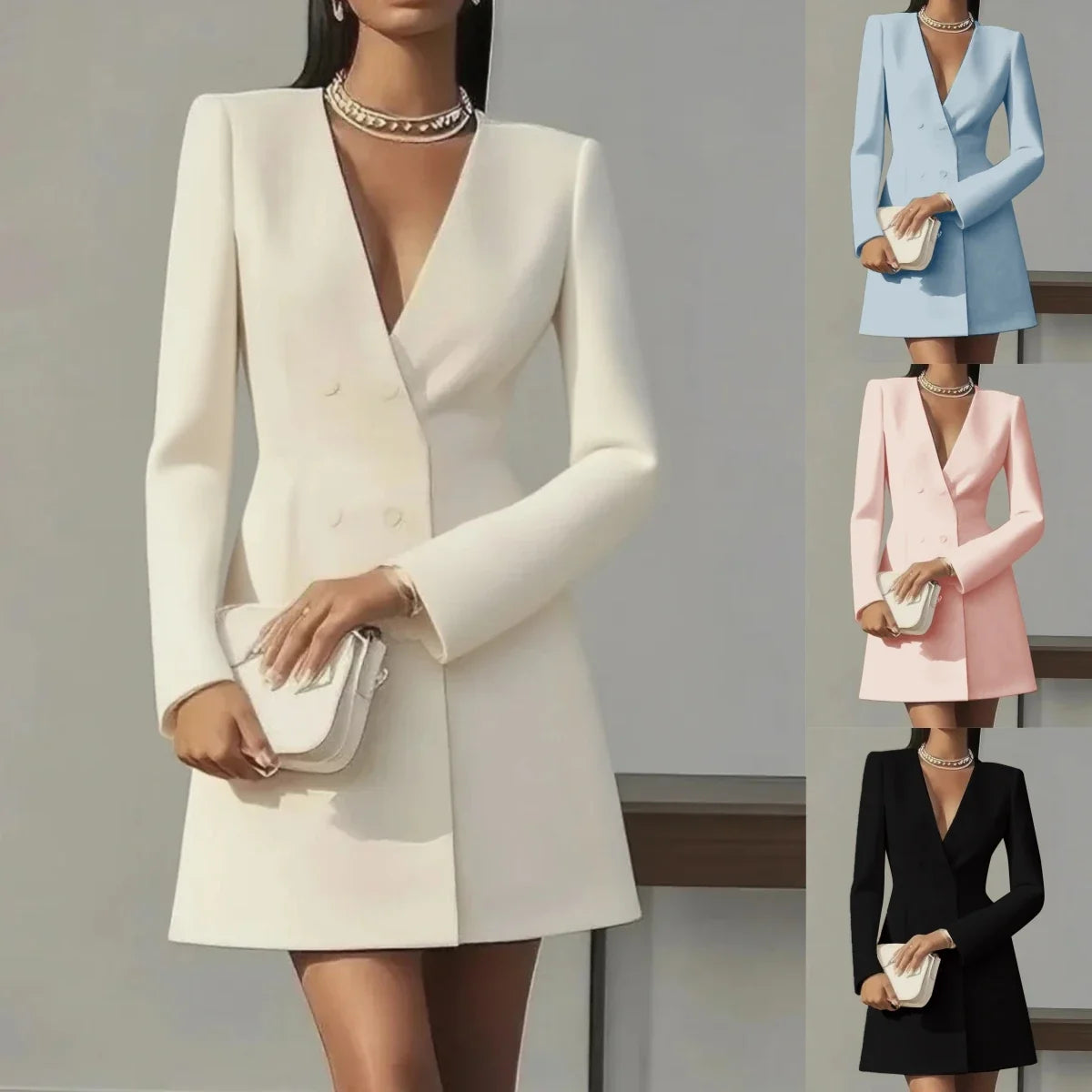 The Regent Double-Breasted Blazer Dress from the Boss Energy at Lavishly Me