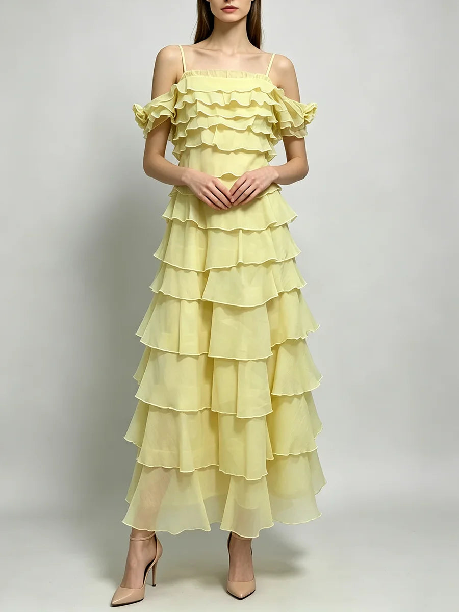The Marisol Ruffle Maxi Dress from the Soft & Sophisticated at Lavishly Me