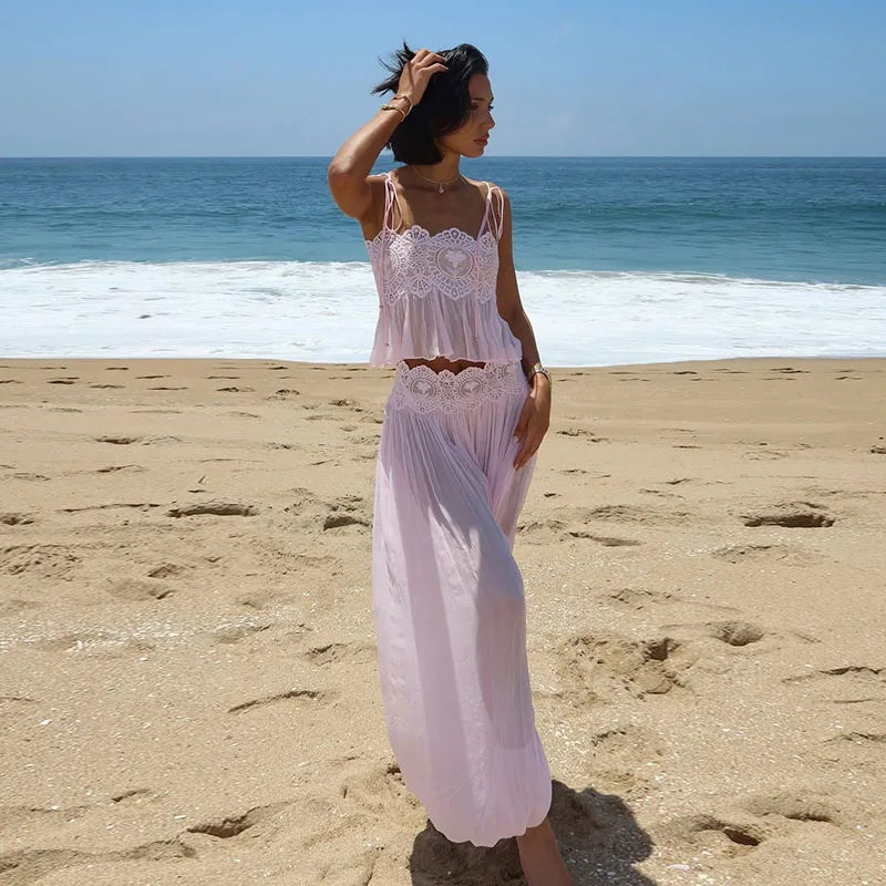 The Amalfi Lace Pant Set from the Soft & Sophisticated at Lavishly Me