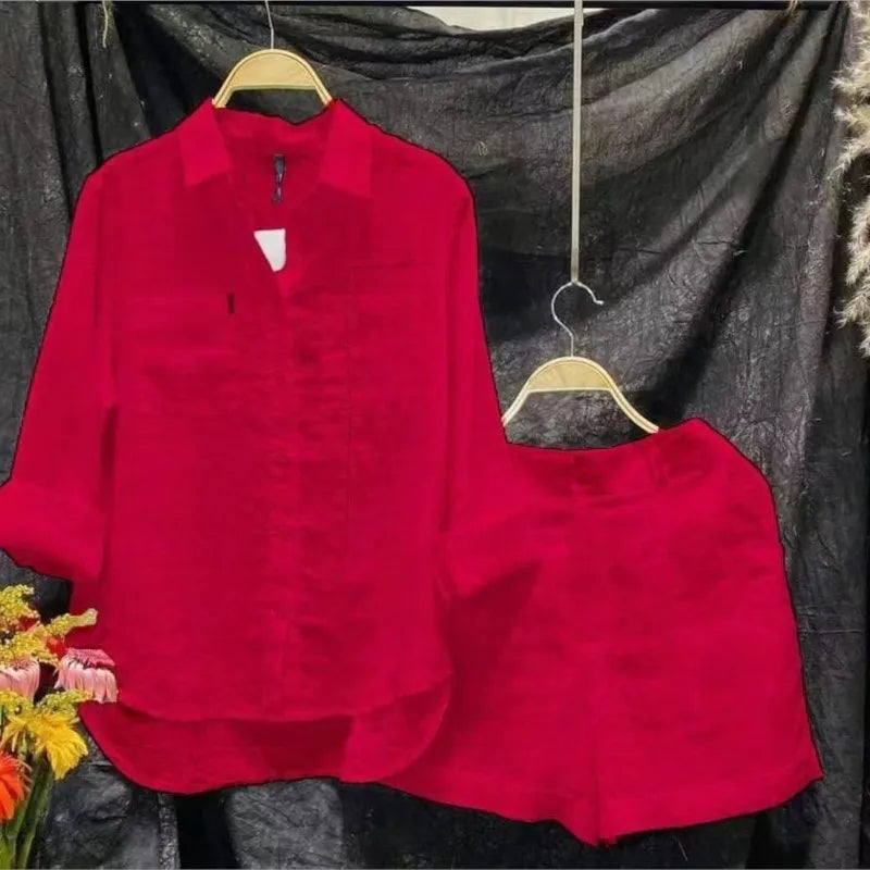 The Whitehaven Linen Shirt Set from the Everyday Luxe at Lavishly Me