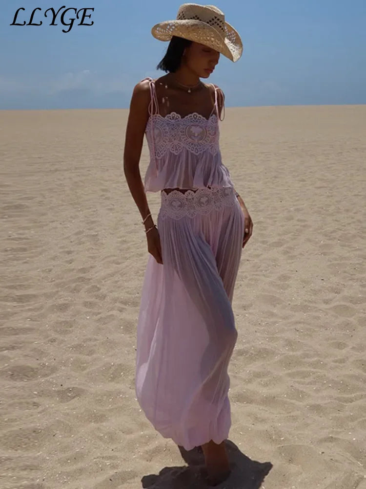 The Amalfi Lace Pant Set from the Soft & Sophisticated at Lavishly Me