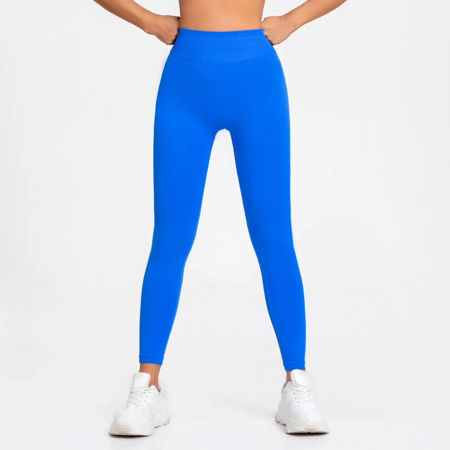 NCLAGEN Yoga Leggings Women Seamless Sports Pants Low Ribbed Band Gym Clothes Fitness Workout Wear Scrunch Bum Tights