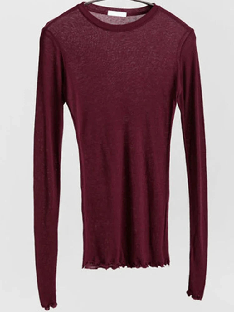 The Élan Sheer Long-Sleeve Tee from the After Dark at Lavishly Me