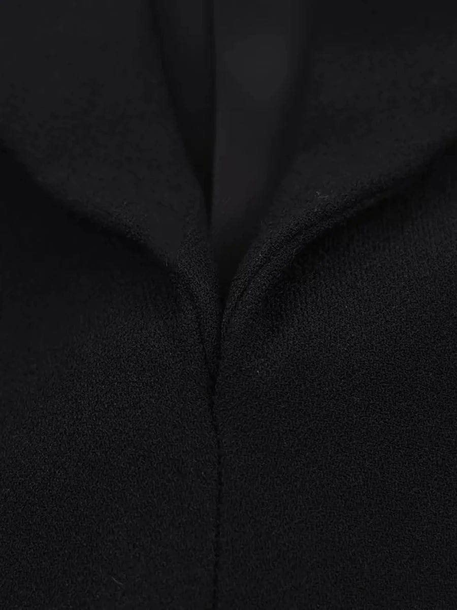 TWOTWINSTYLE Solid Loose Spliced Lace Elegant Blazers for Women Lapel Long Sleeves Temperament Blazer Female Autumn Clothing New