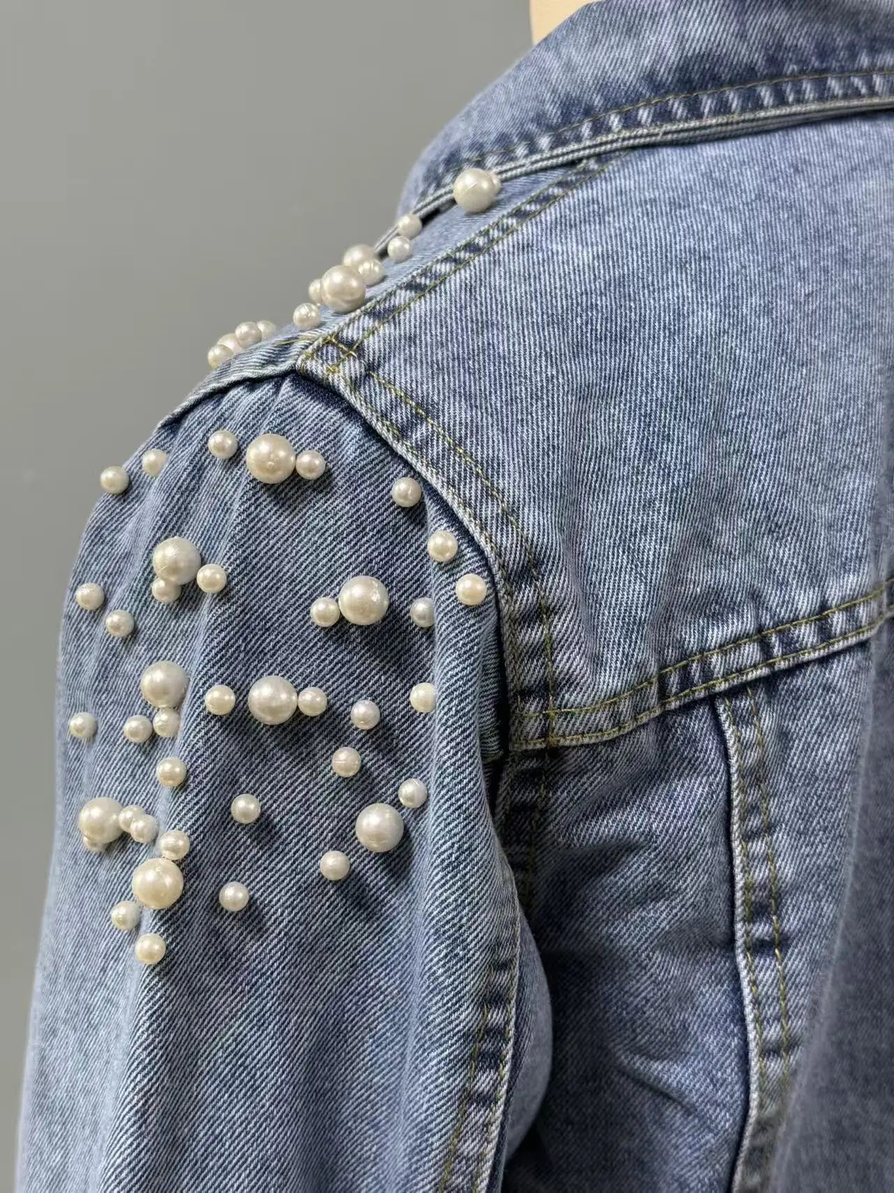 The Celeste Beaded Denim Jacket