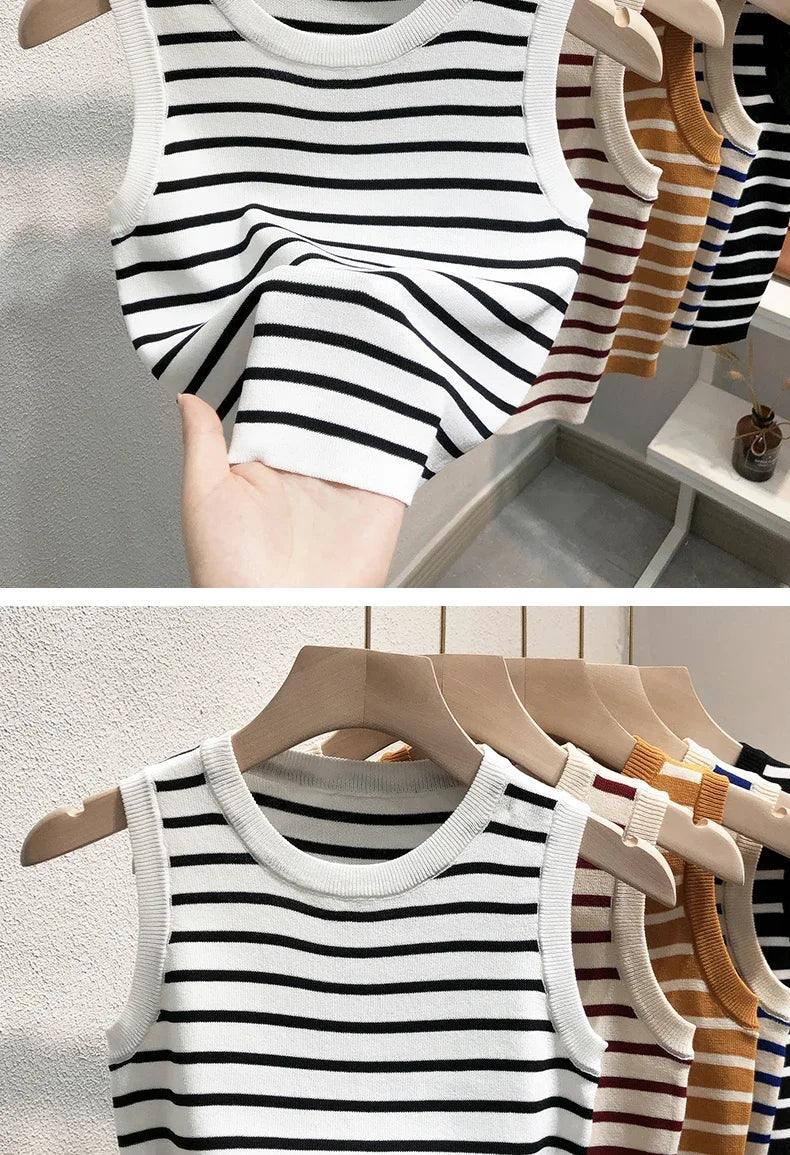 The Riviera Stripe Knit Tank from the Lavishly Me Edit at Lavishly Me