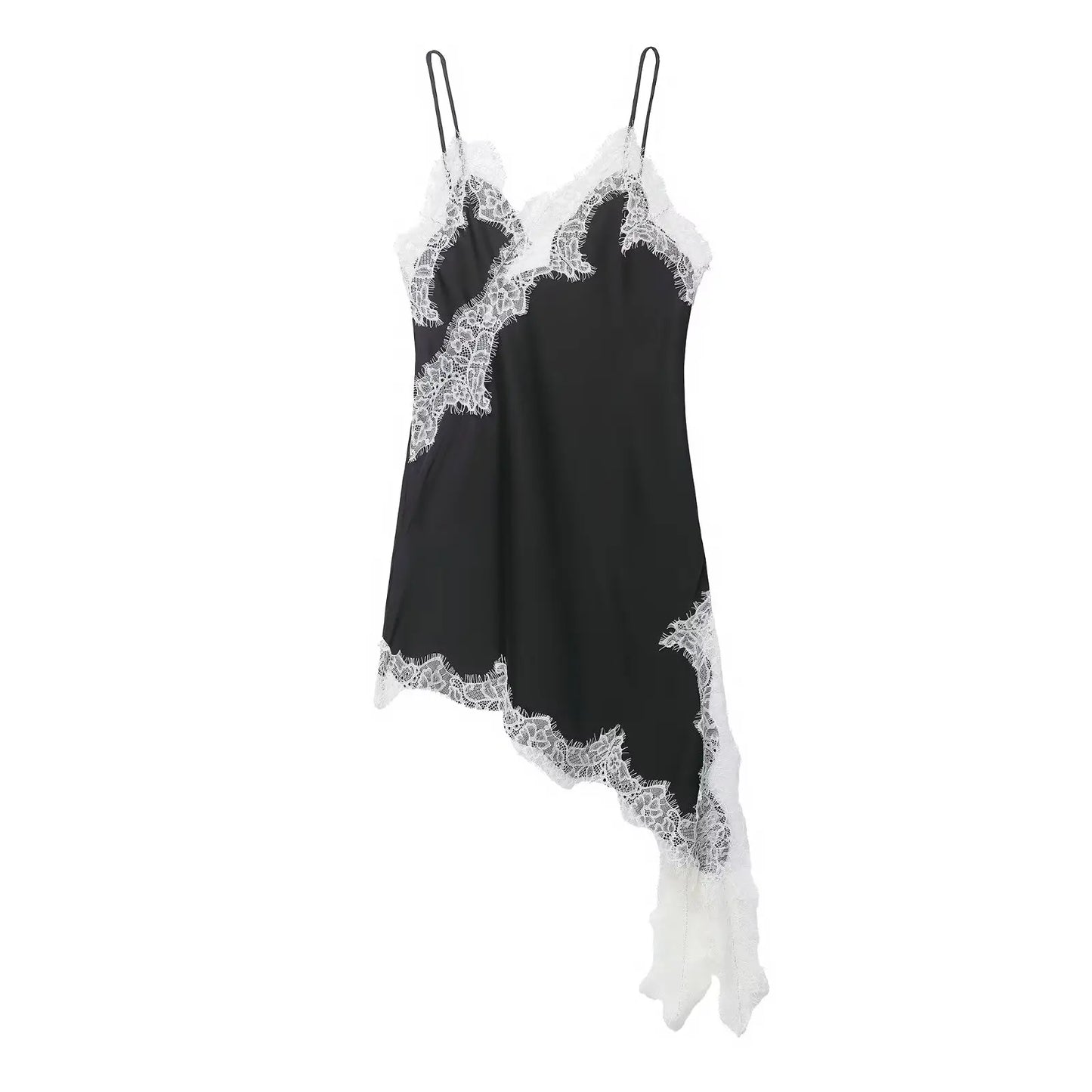 The Amélie Lace Satin Mini Dress from the After Dark at Lavishly Me