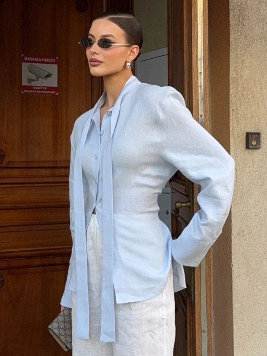 The Valencia Tie-Waist Blouse