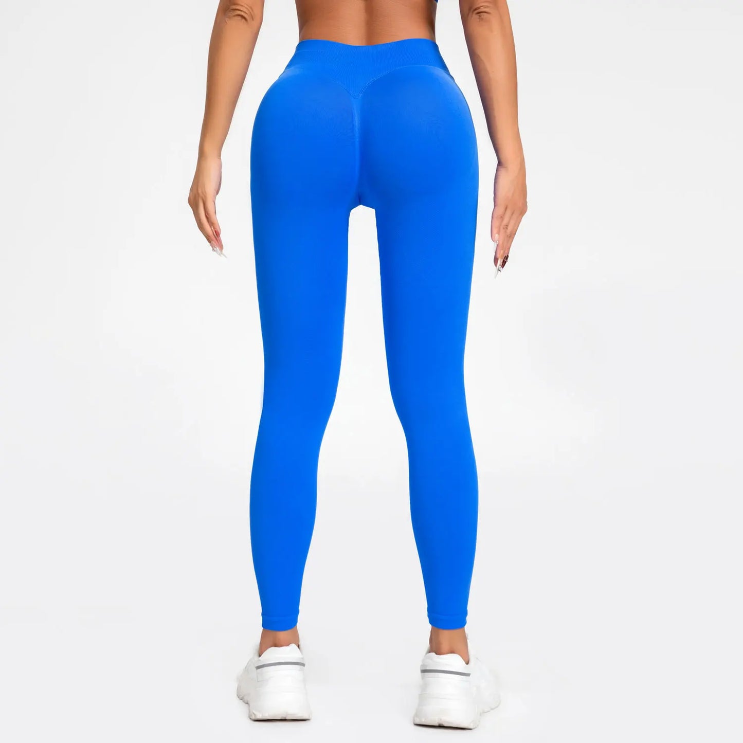 NCLAGEN Yoga Leggings Women Seamless Sports Pants Low Ribbed Band Gym Clothes Fitness Workout Wear Scrunch Bum Tights