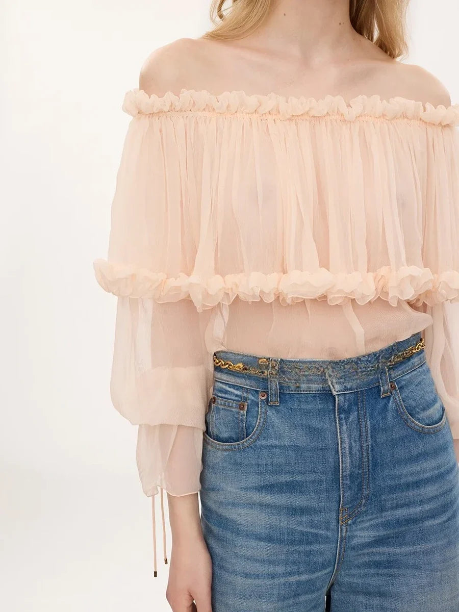 The Valencia Tiered Ruffle Blouse from the Soft & Sophisticated at Lavishly Me