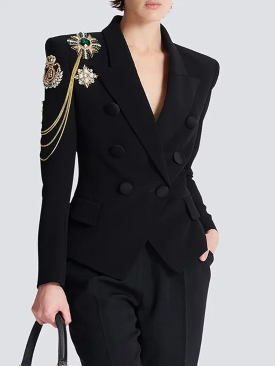 The Monaco Chain-Embellished Blazer from the Boss Energy at Lavishly Me