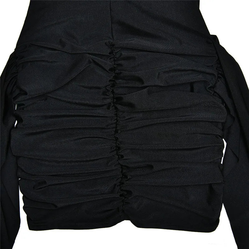 The Sloane Ruched Turtleneck Mini from the After Dark at Lavishly Me