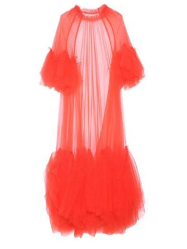 The Monaco Mesh Panel Maxi Dress from the After Dark at Lavishly Me