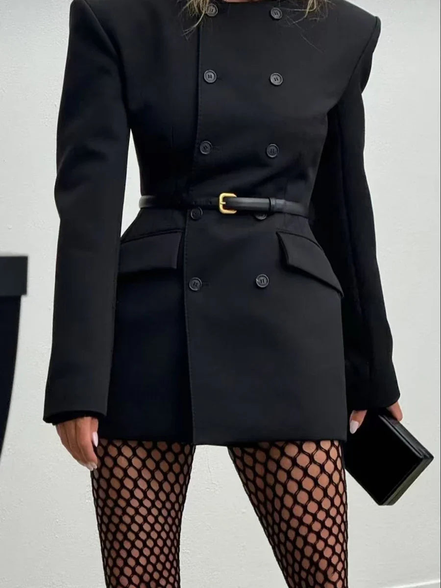 The Windsor Double-Breasted Longline Blazer from the Boss Energy at Lavishly Me