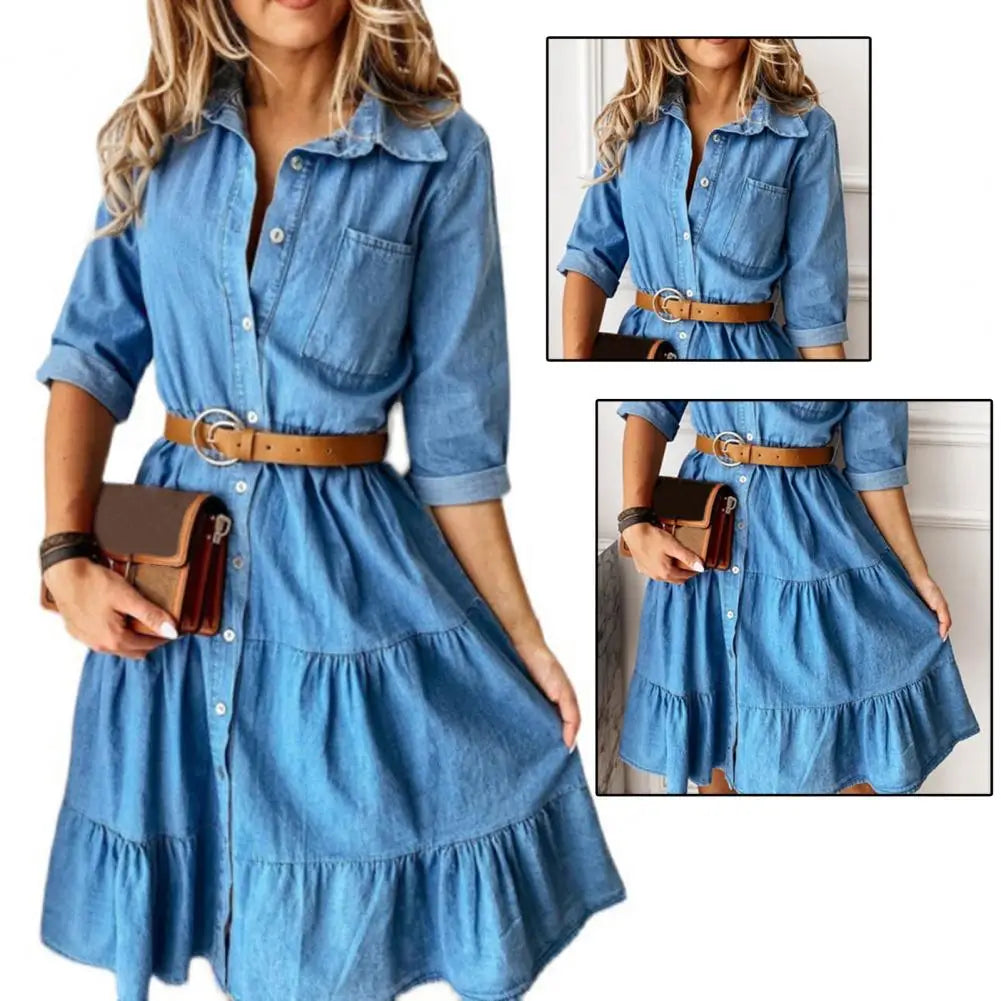 The Portofino Belted Denim Dress from the Lavishly Me Edit at Lavishly Me