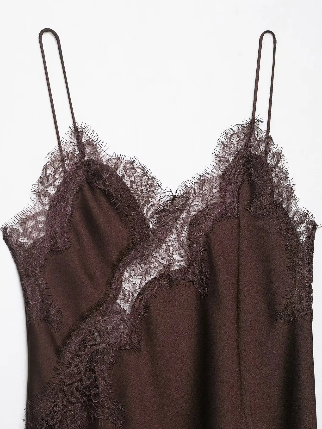 The Amélie Lace Satin Mini Dress from the After Dark at Lavishly Me