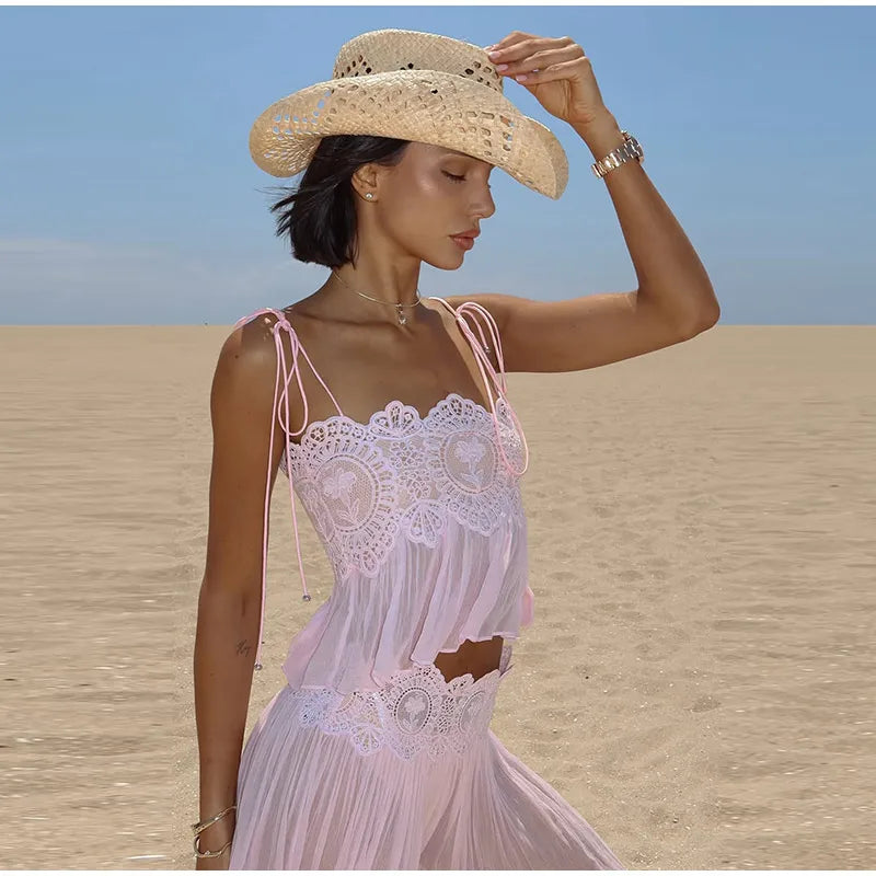 The Amalfi Lace Pant Set from the Soft & Sophisticated at Lavishly Me