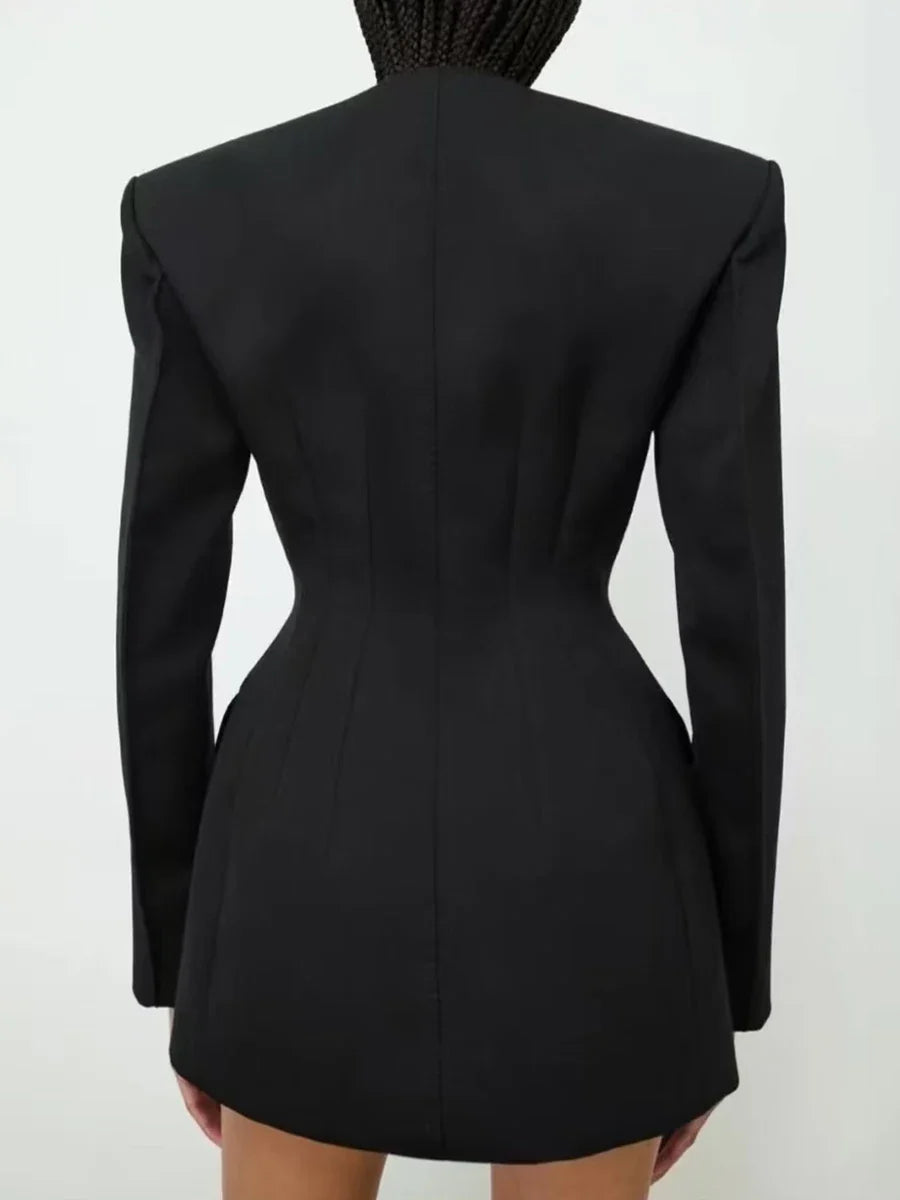 The Windsor Double-Breasted Longline Blazer from the Boss Energy at Lavishly Me
