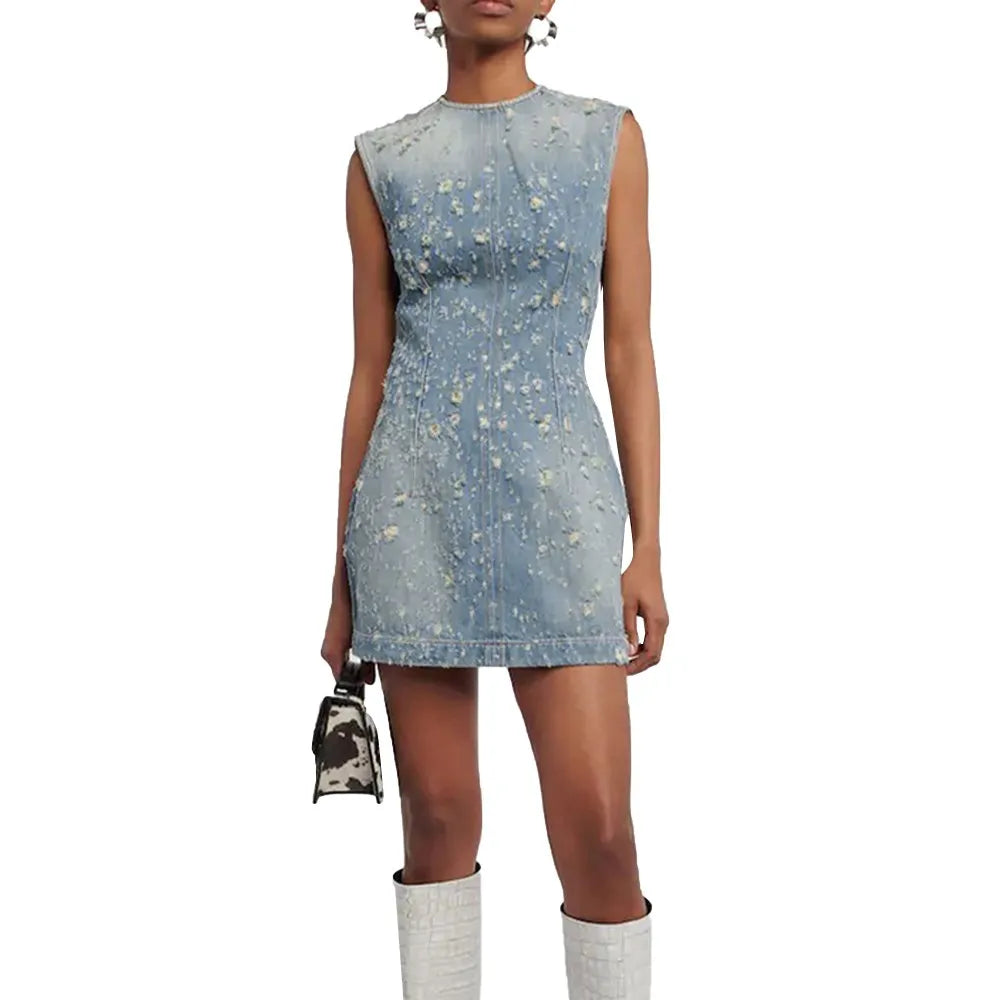 The Marlowe Cutout Denim Dress