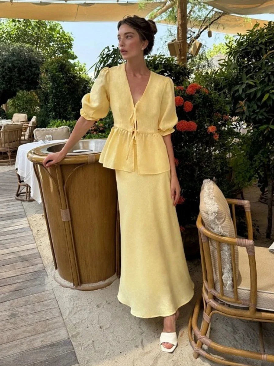 The Savannah Cotton Skirt Set from the Everyday Luxe at Lavishly Me
