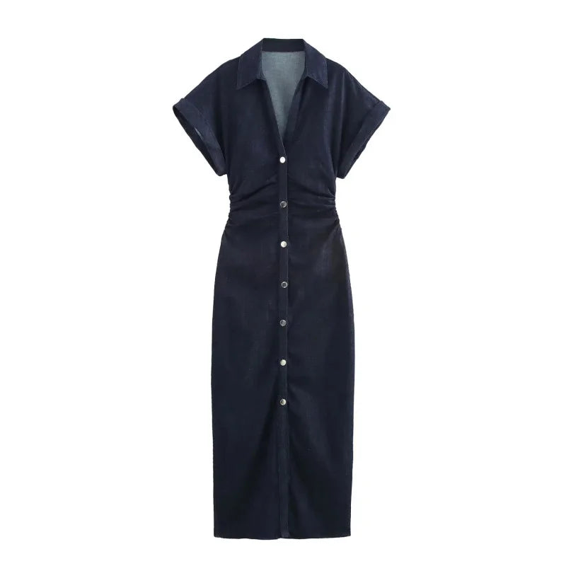 The Studio 1975 Denim Midi Dress from the Lavishly Me Edit at Lavishly Me