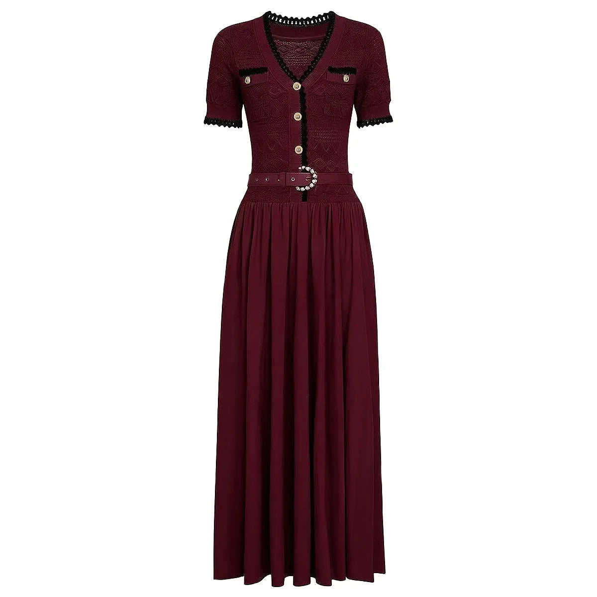 The Azure Belted Knit Vacation Dress from the Lavishly Me Edit at Lavishly Me
