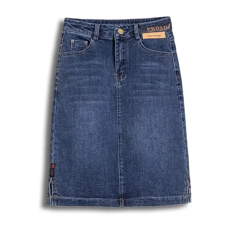 The Soho Split Denim Skirt