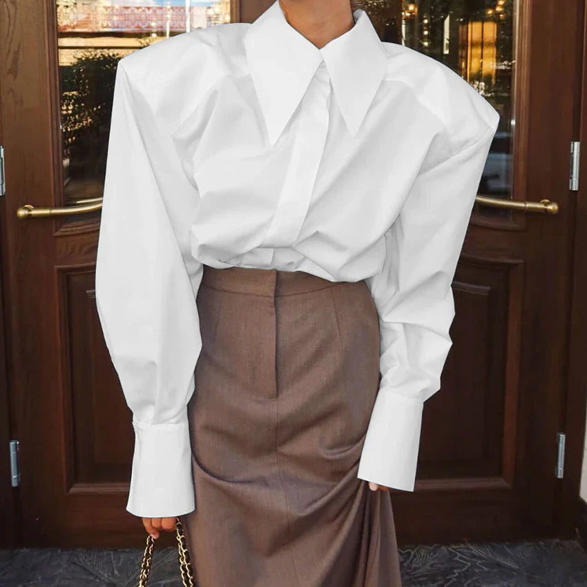 The Madison Puff-Sleeve Blouse from the The White Collection at Lavishly Me