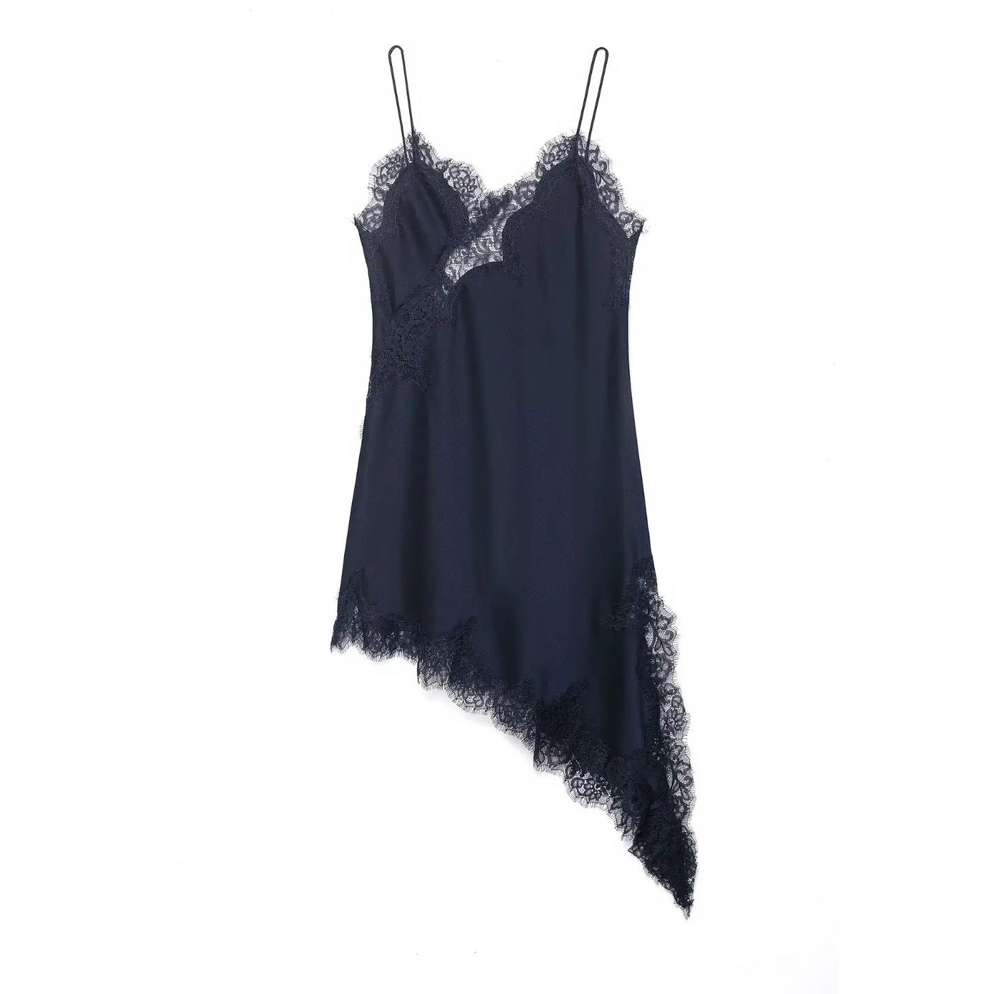 The Amélie Lace Satin Mini Dress from the After Dark at Lavishly Me
